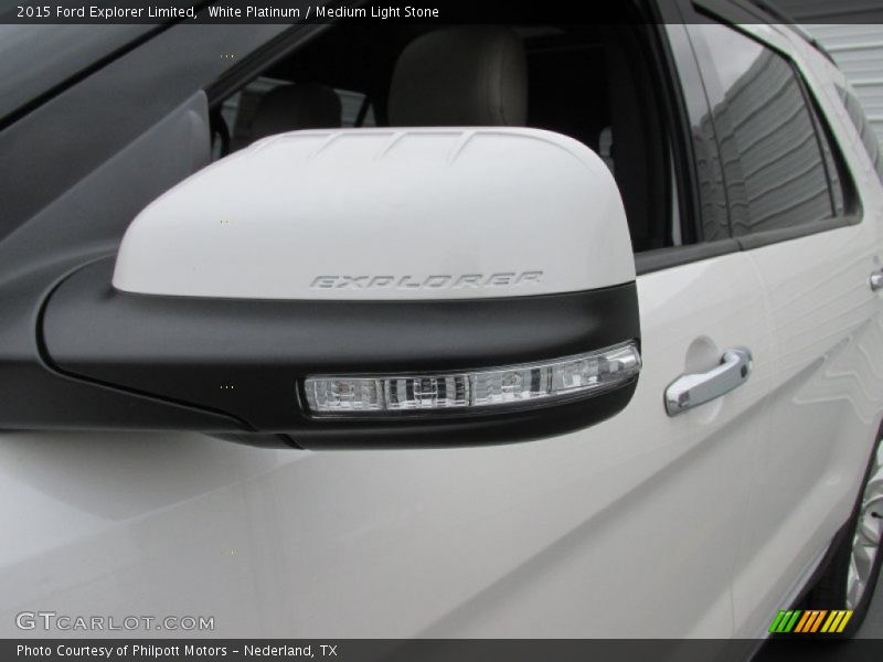 White Platinum / Medium Light Stone 2015 Ford Explorer Limited
