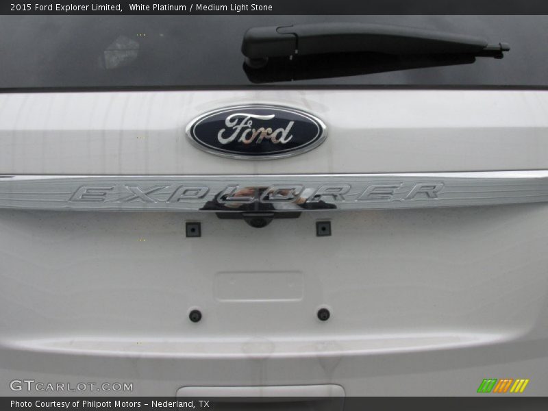 White Platinum / Medium Light Stone 2015 Ford Explorer Limited