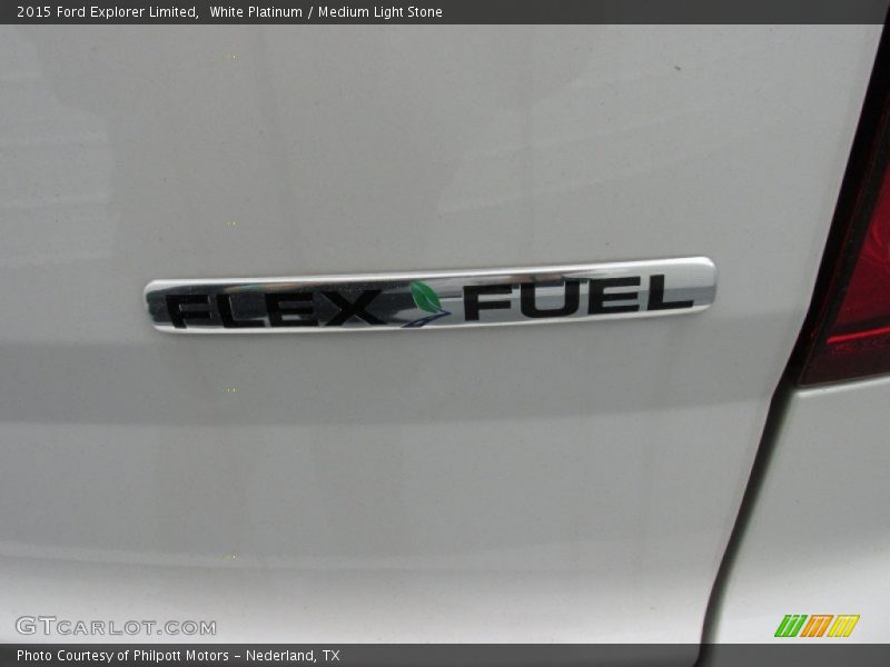 White Platinum / Medium Light Stone 2015 Ford Explorer Limited