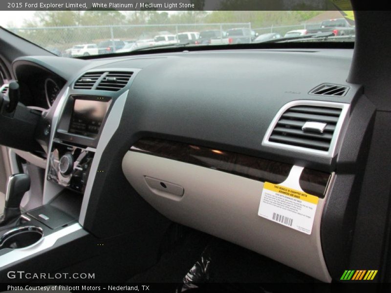 White Platinum / Medium Light Stone 2015 Ford Explorer Limited