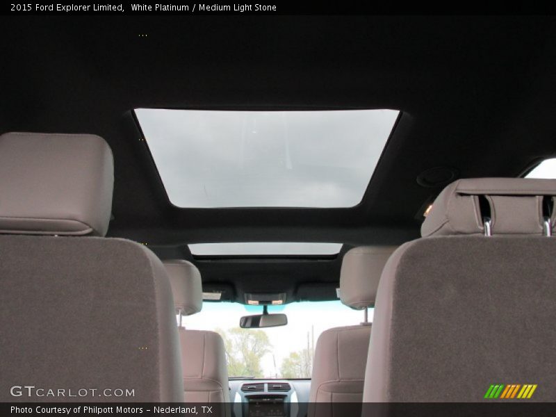 White Platinum / Medium Light Stone 2015 Ford Explorer Limited
