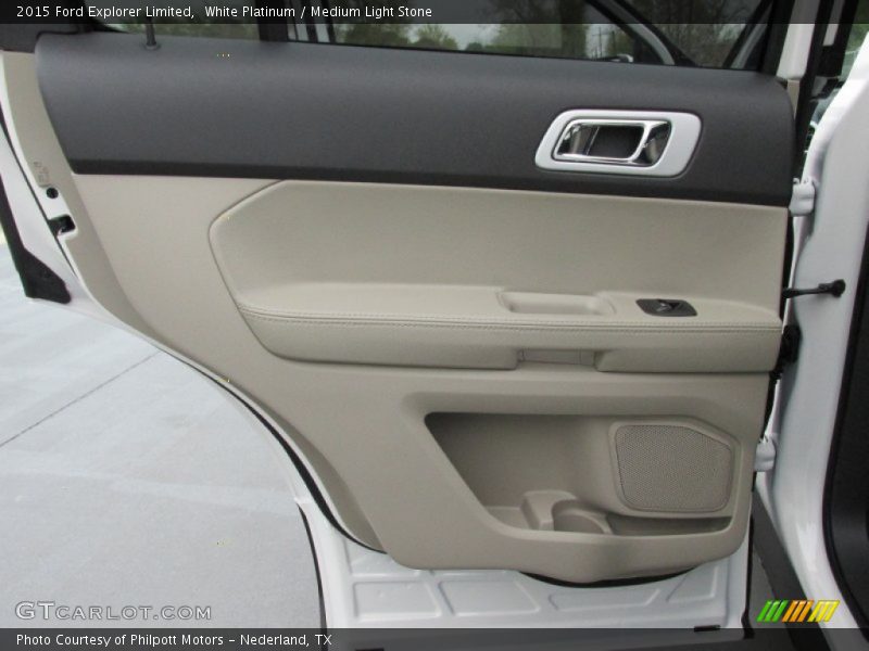 White Platinum / Medium Light Stone 2015 Ford Explorer Limited
