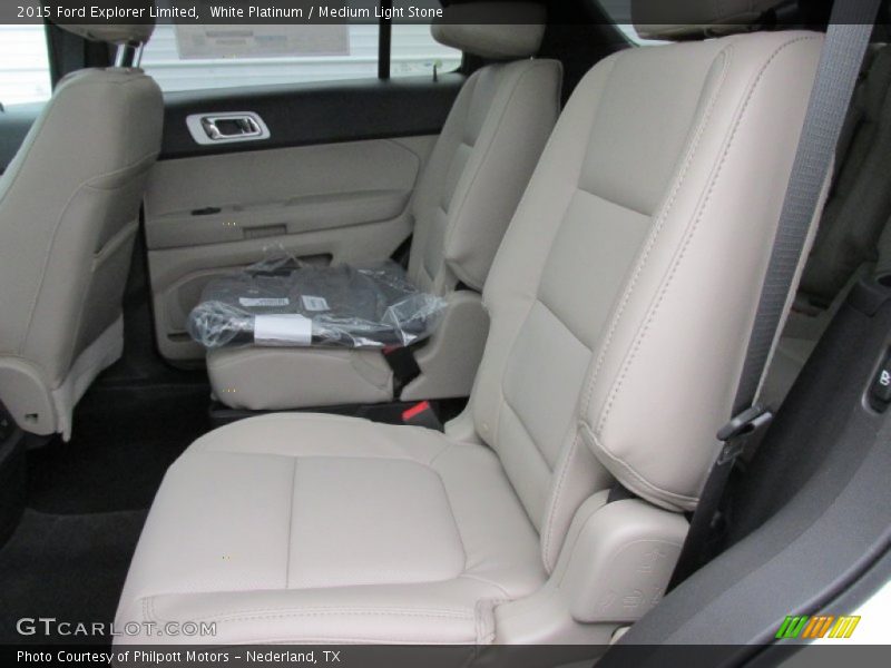 White Platinum / Medium Light Stone 2015 Ford Explorer Limited
