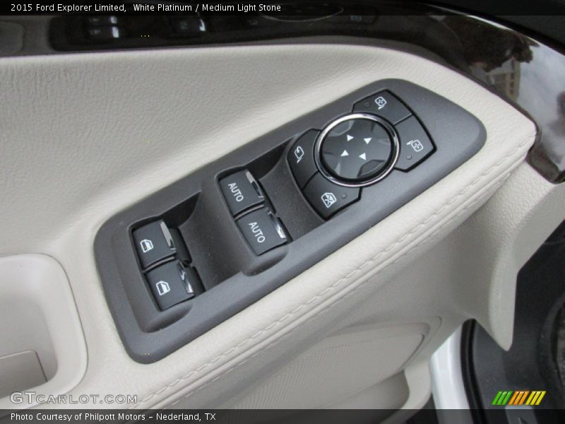 White Platinum / Medium Light Stone 2015 Ford Explorer Limited