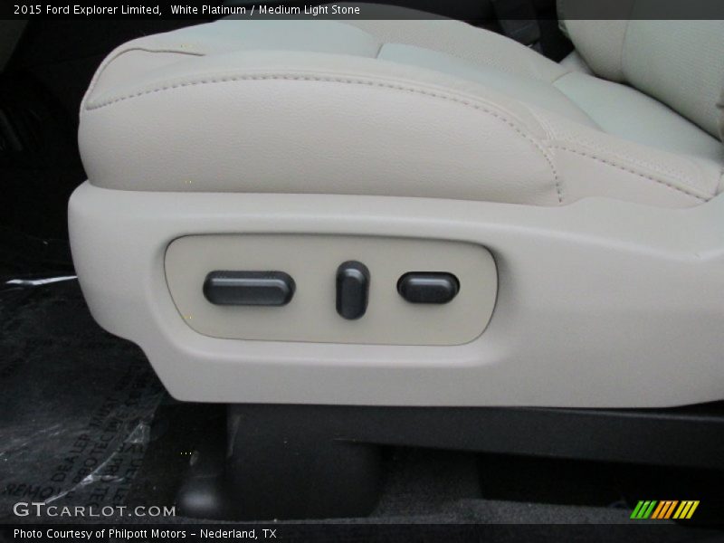 White Platinum / Medium Light Stone 2015 Ford Explorer Limited