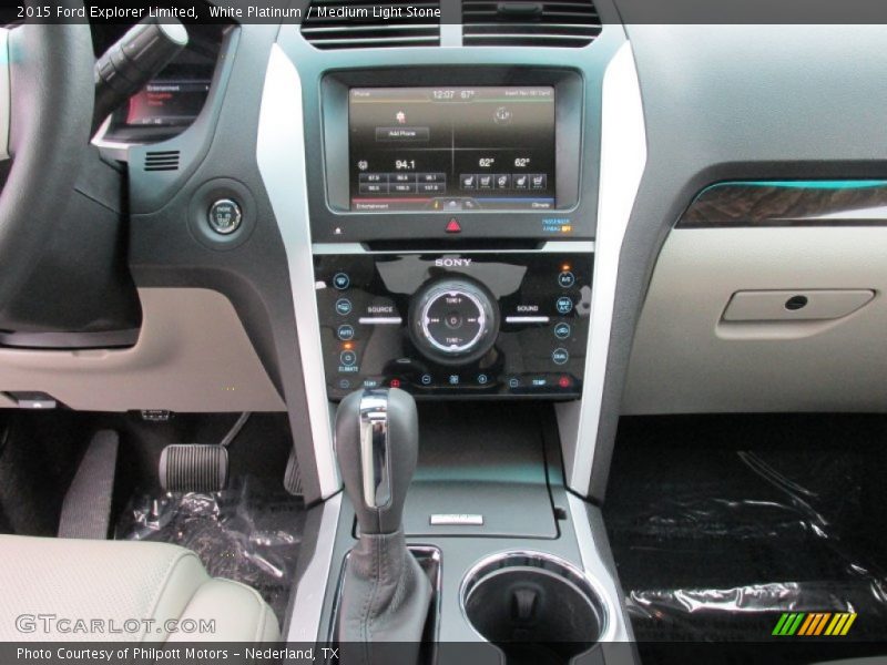 White Platinum / Medium Light Stone 2015 Ford Explorer Limited