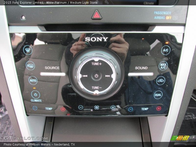 White Platinum / Medium Light Stone 2015 Ford Explorer Limited