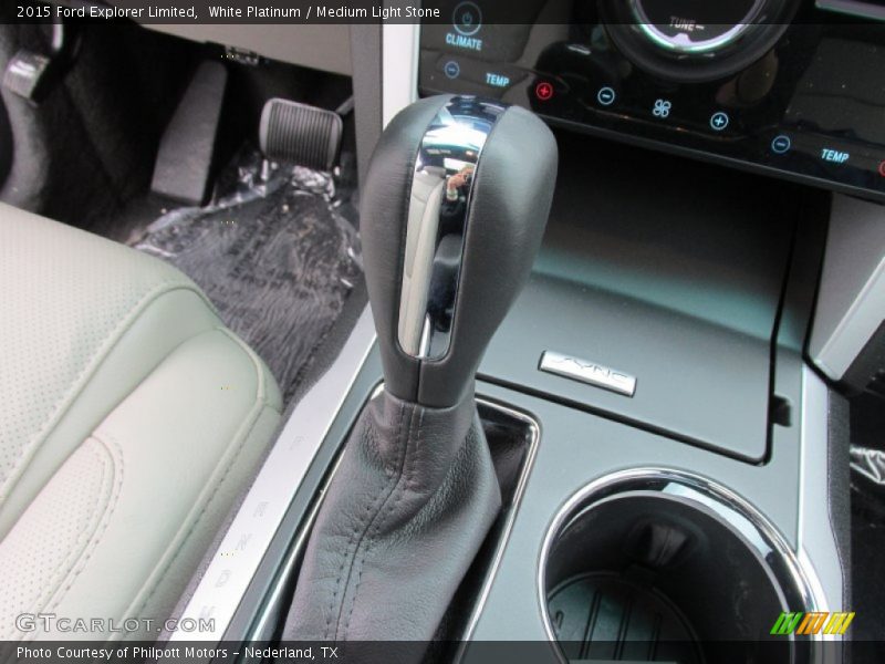 White Platinum / Medium Light Stone 2015 Ford Explorer Limited