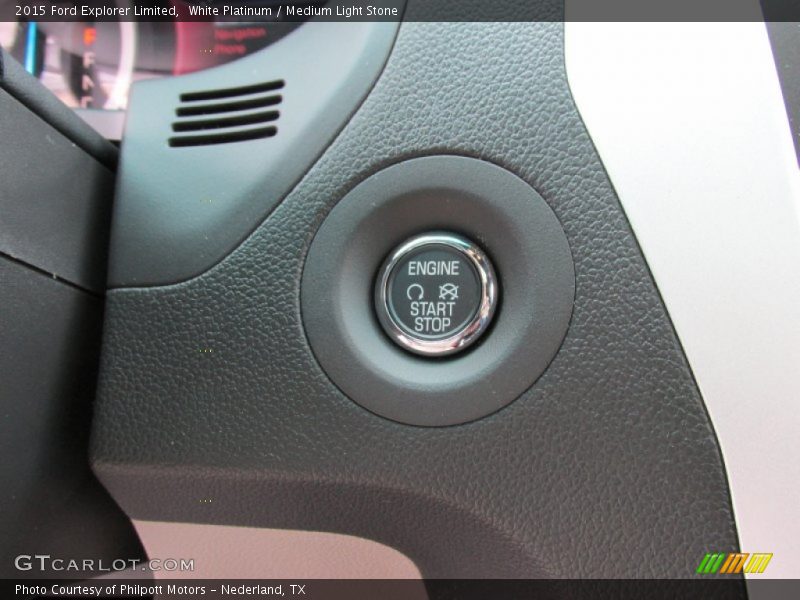 White Platinum / Medium Light Stone 2015 Ford Explorer Limited