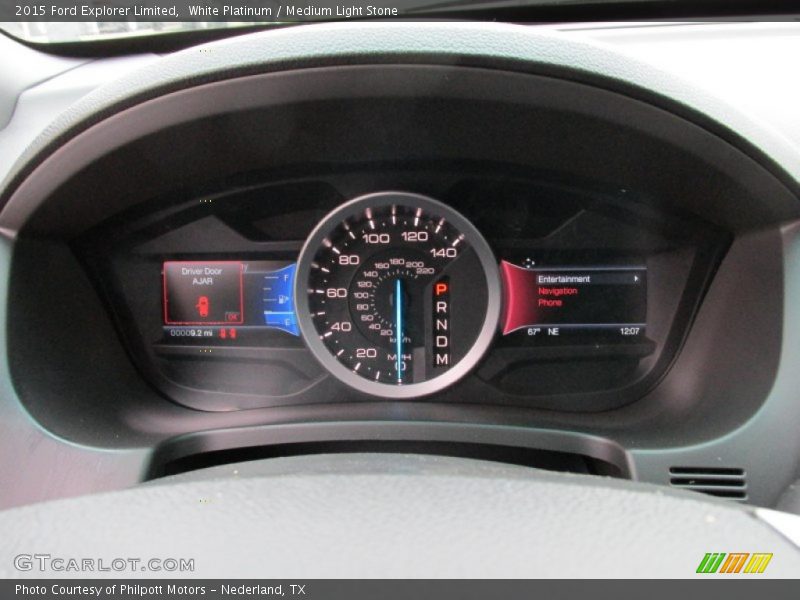 White Platinum / Medium Light Stone 2015 Ford Explorer Limited