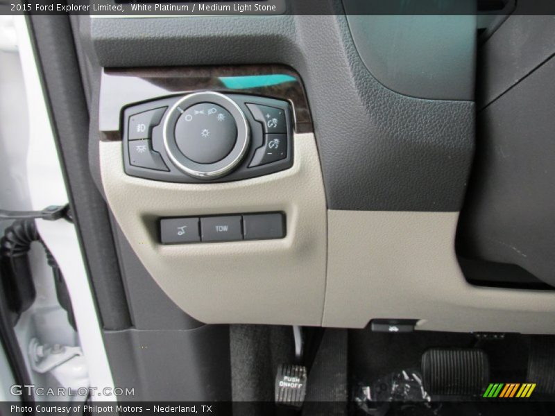 White Platinum / Medium Light Stone 2015 Ford Explorer Limited