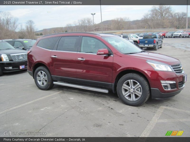 Siren Red Tintcoat / Ebony 2015 Chevrolet Traverse LT