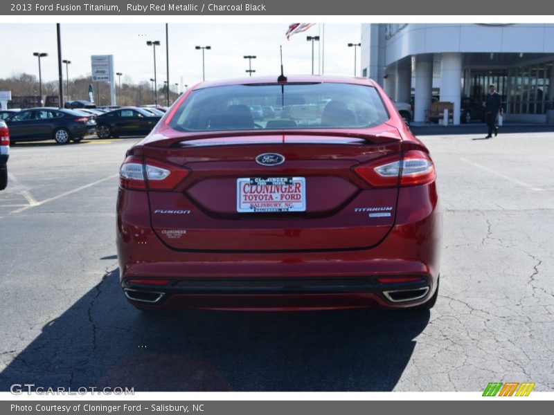 Ruby Red Metallic / Charcoal Black 2013 Ford Fusion Titanium