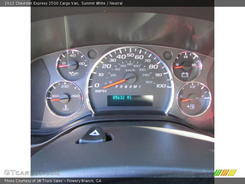 Summit White / Neutral 2012 Chevrolet Express 2500 Cargo Van