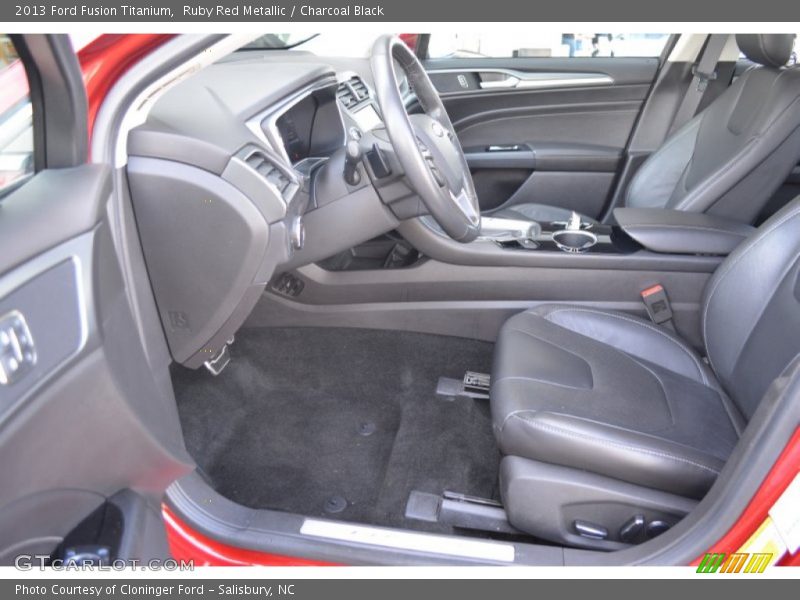 Ruby Red Metallic / Charcoal Black 2013 Ford Fusion Titanium