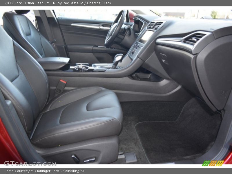 Ruby Red Metallic / Charcoal Black 2013 Ford Fusion Titanium