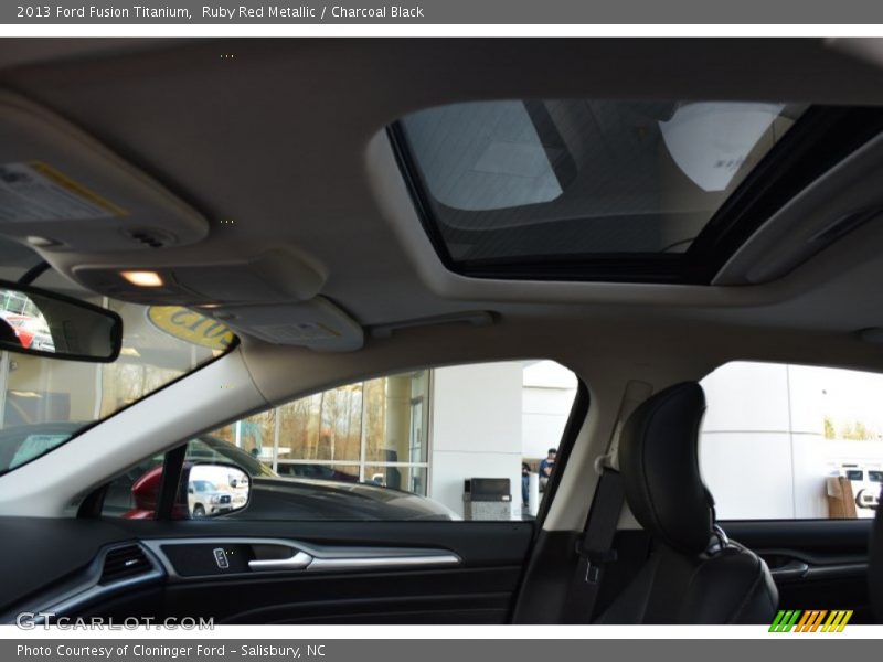 Ruby Red Metallic / Charcoal Black 2013 Ford Fusion Titanium