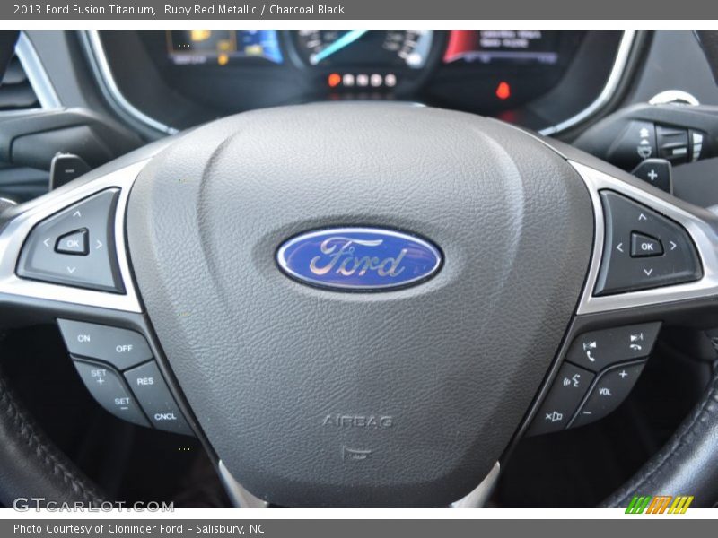 Ruby Red Metallic / Charcoal Black 2013 Ford Fusion Titanium