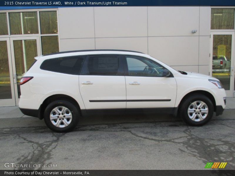 White / Dark Titanium/Light Titanium 2015 Chevrolet Traverse LS AWD