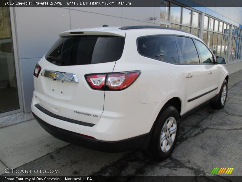 White / Dark Titanium/Light Titanium 2015 Chevrolet Traverse LS AWD
