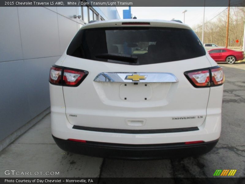 White / Dark Titanium/Light Titanium 2015 Chevrolet Traverse LS AWD