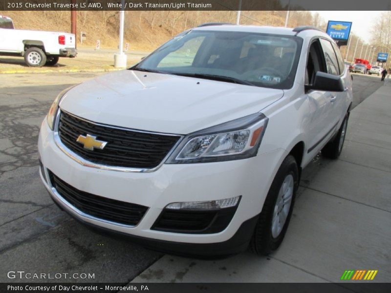 White / Dark Titanium/Light Titanium 2015 Chevrolet Traverse LS AWD