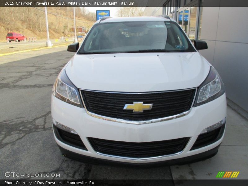 White / Dark Titanium/Light Titanium 2015 Chevrolet Traverse LS AWD