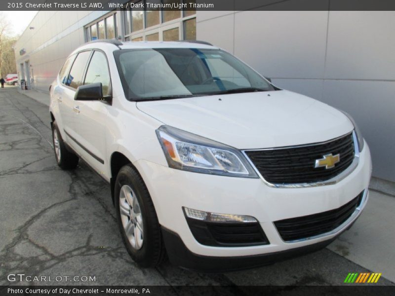 White / Dark Titanium/Light Titanium 2015 Chevrolet Traverse LS AWD