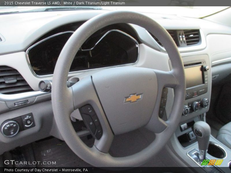 White / Dark Titanium/Light Titanium 2015 Chevrolet Traverse LS AWD