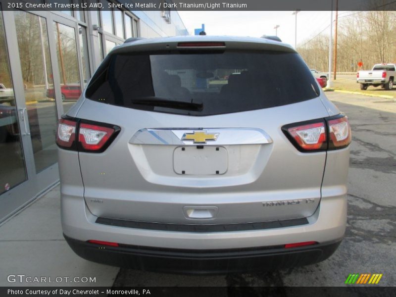 Silver Ice Metallic / Dark Titanium/Light Titanium 2015 Chevrolet Traverse LS AWD