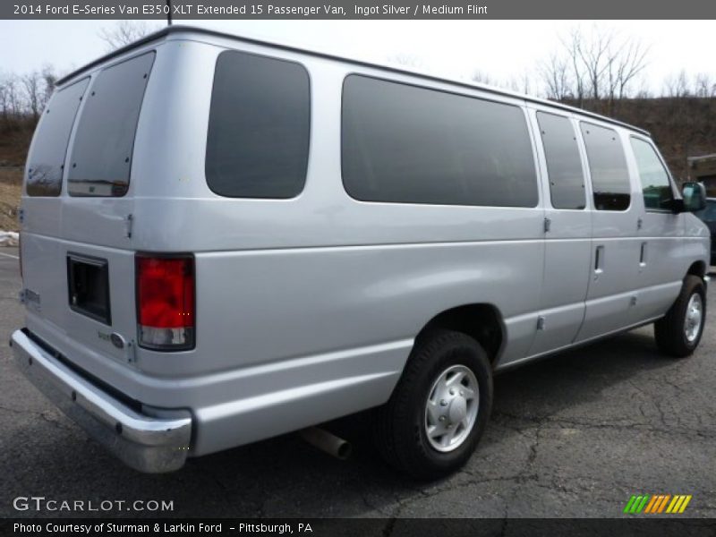 Ingot Silver / Medium Flint 2014 Ford E-Series Van E350 XLT Extended 15 Passenger Van