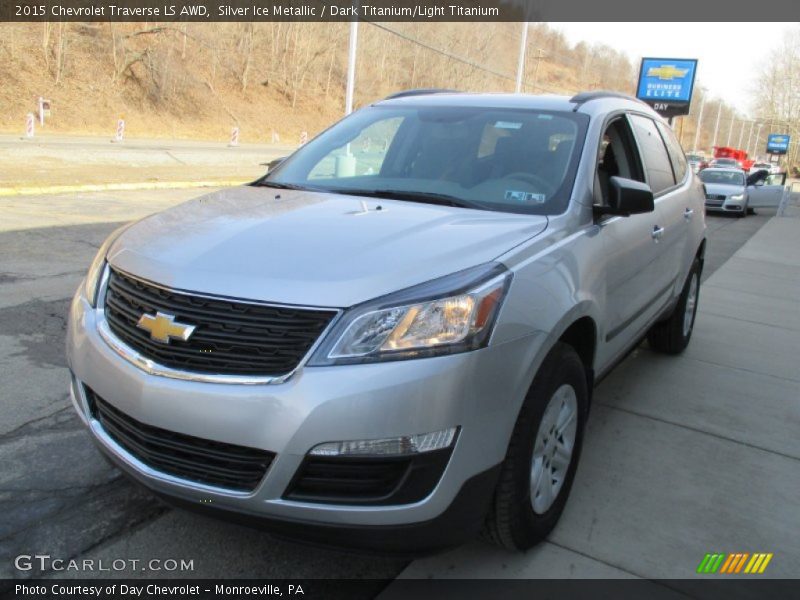 Silver Ice Metallic / Dark Titanium/Light Titanium 2015 Chevrolet Traverse LS AWD