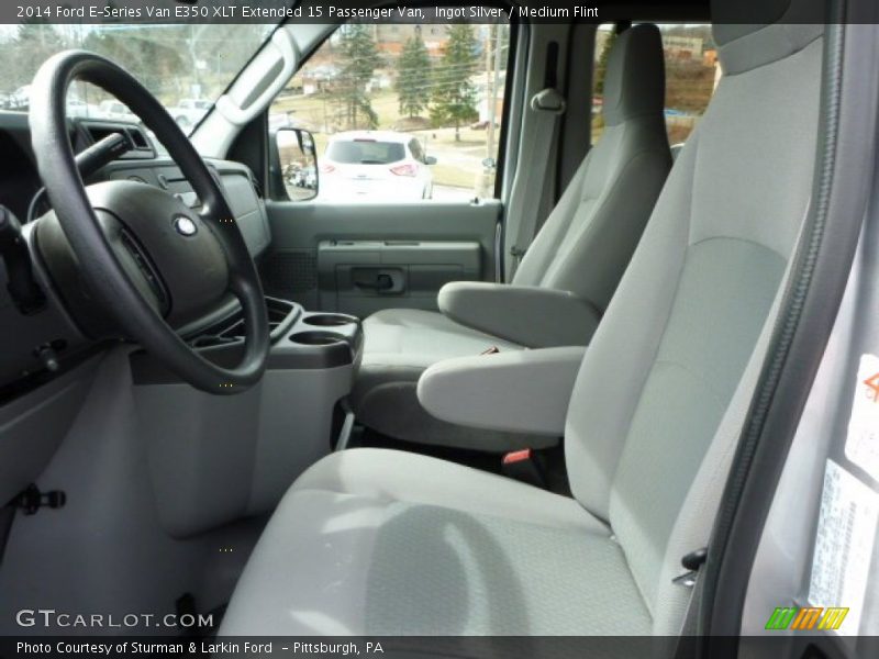 Ingot Silver / Medium Flint 2014 Ford E-Series Van E350 XLT Extended 15 Passenger Van