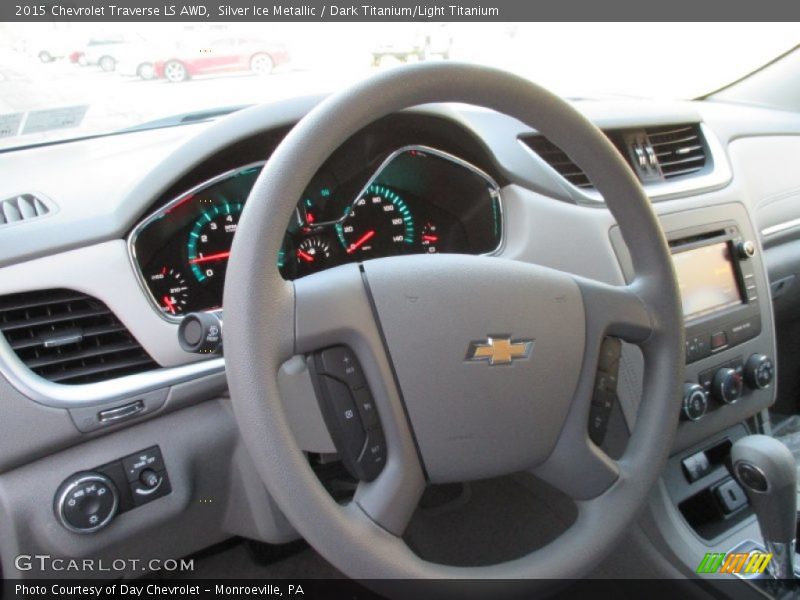Silver Ice Metallic / Dark Titanium/Light Titanium 2015 Chevrolet Traverse LS AWD