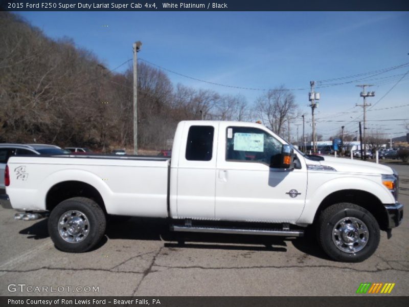  2015 F250 Super Duty Lariat Super Cab 4x4 White Platinum