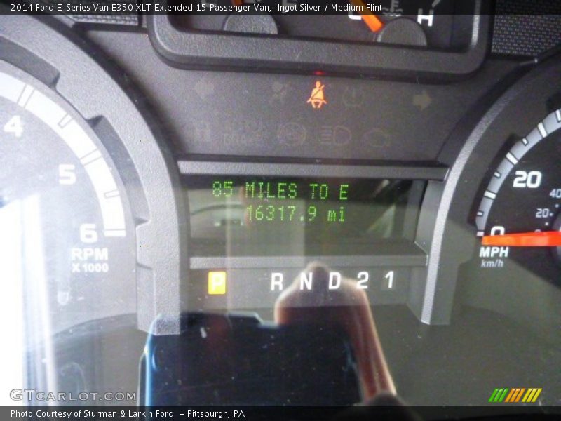 Ingot Silver / Medium Flint 2014 Ford E-Series Van E350 XLT Extended 15 Passenger Van
