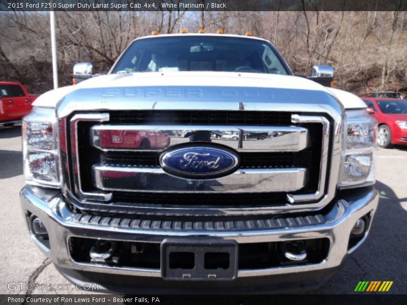 White Platinum / Black 2015 Ford F250 Super Duty Lariat Super Cab 4x4