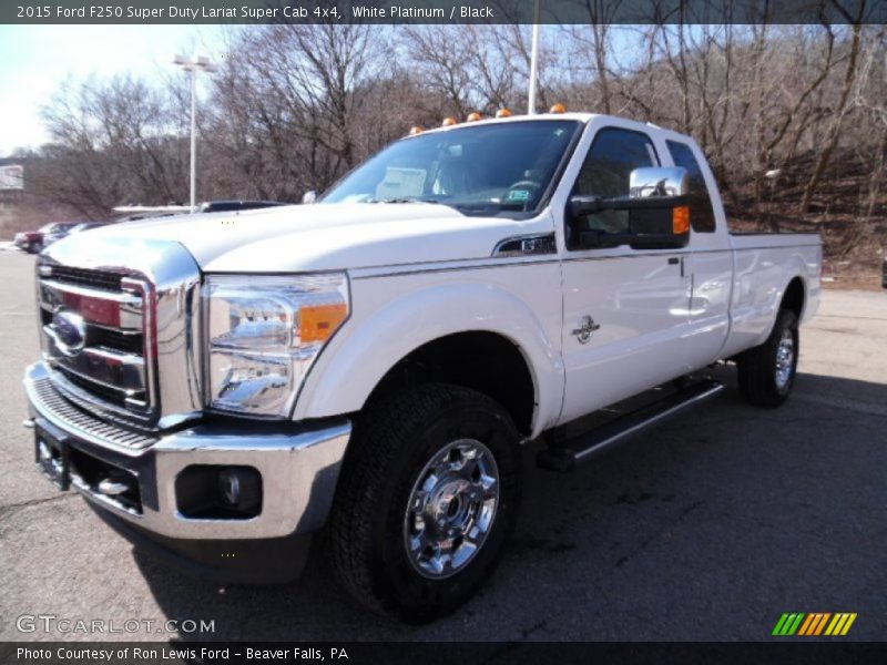 White Platinum / Black 2015 Ford F250 Super Duty Lariat Super Cab 4x4