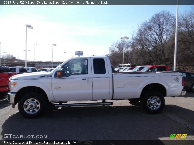 White Platinum / Black 2015 Ford F250 Super Duty Lariat Super Cab 4x4