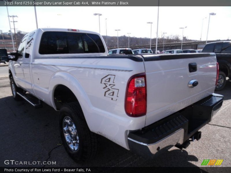 White Platinum / Black 2015 Ford F250 Super Duty Lariat Super Cab 4x4