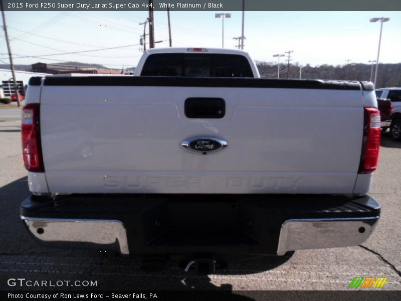 White Platinum / Black 2015 Ford F250 Super Duty Lariat Super Cab 4x4