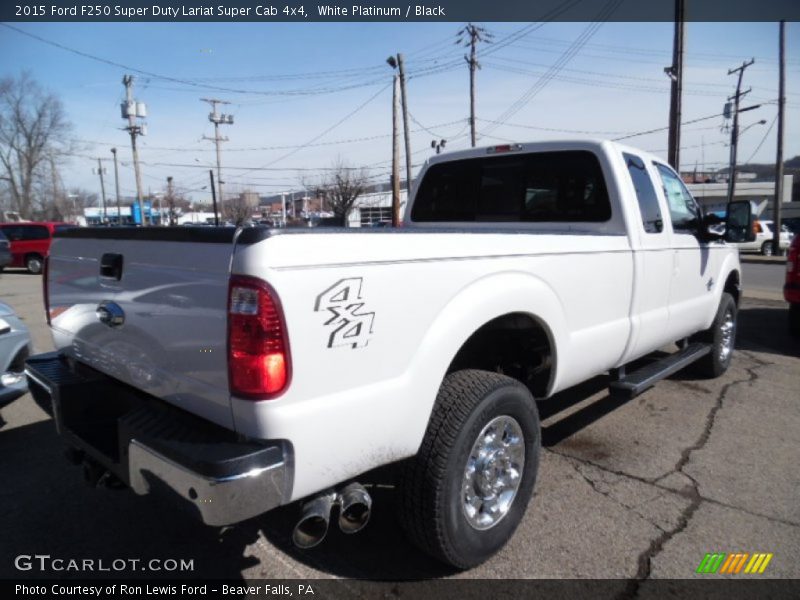 White Platinum / Black 2015 Ford F250 Super Duty Lariat Super Cab 4x4