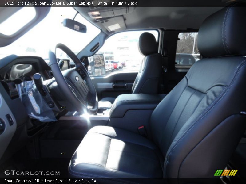 White Platinum / Black 2015 Ford F250 Super Duty Lariat Super Cab 4x4