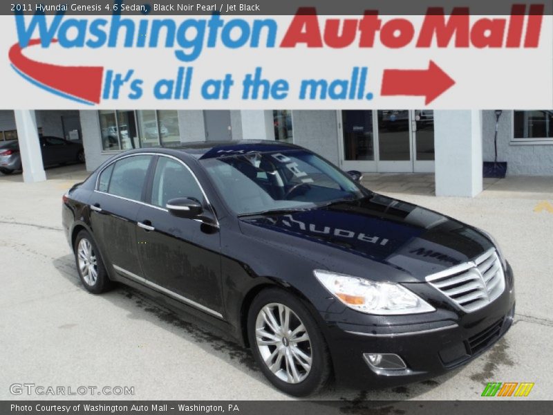 Black Noir Pearl / Jet Black 2011 Hyundai Genesis 4.6 Sedan