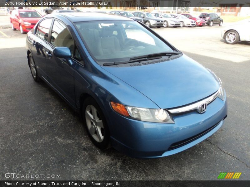 Atomic Blue Metallic / Gray 2006 Honda Civic EX Sedan