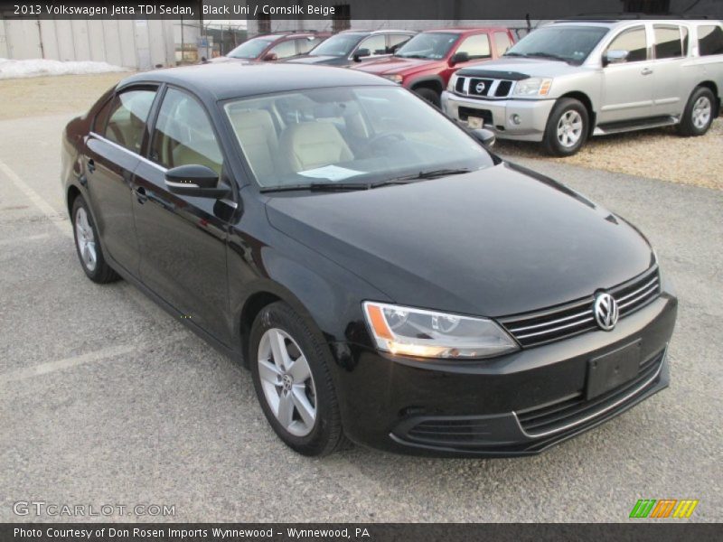 Black Uni / Cornsilk Beige 2013 Volkswagen Jetta TDI Sedan