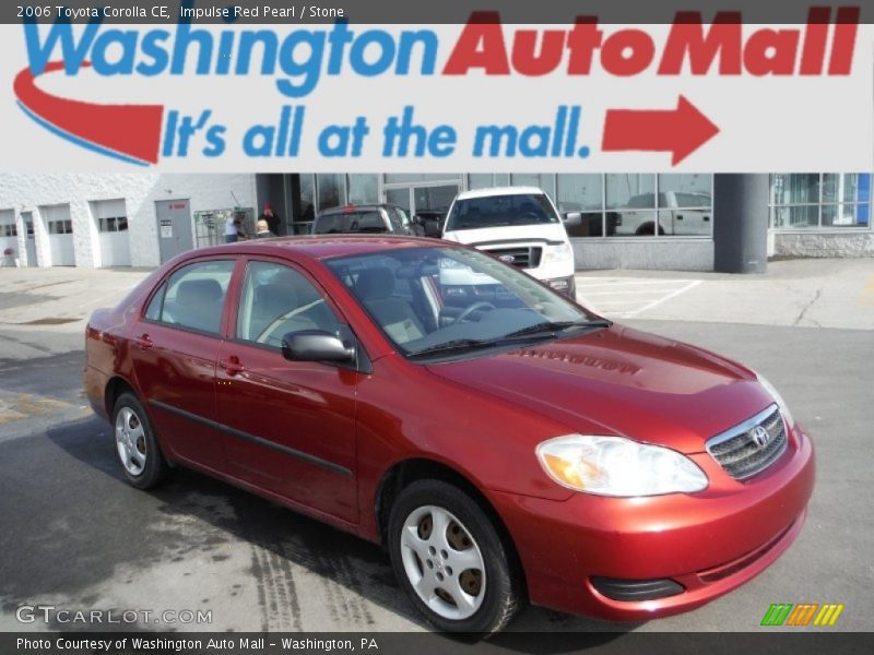 Impulse Red Pearl / Stone 2006 Toyota Corolla CE