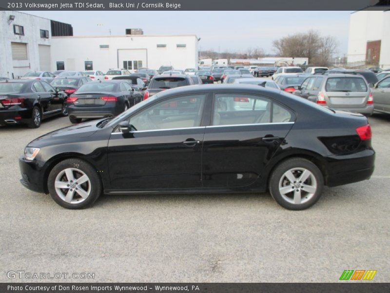 Black Uni / Cornsilk Beige 2013 Volkswagen Jetta TDI Sedan