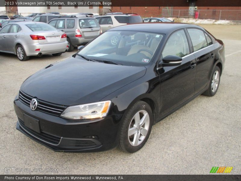 Black Uni / Cornsilk Beige 2013 Volkswagen Jetta TDI Sedan