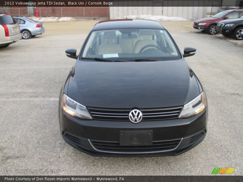 Black Uni / Cornsilk Beige 2013 Volkswagen Jetta TDI Sedan